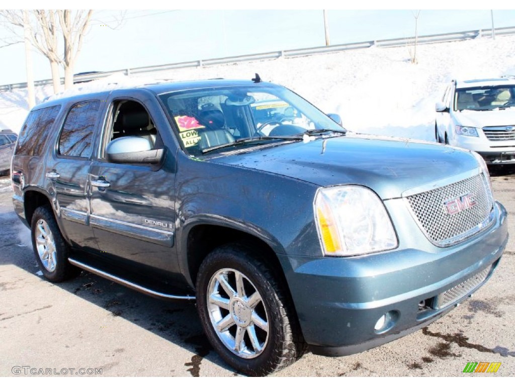 2007 Yukon Denali AWD - Blue-Green Crystal / Ebony Black photo #3