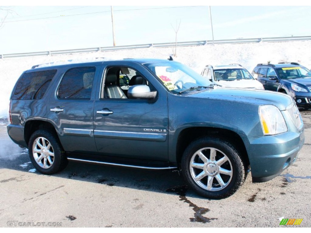 2007 Yukon Denali AWD - Blue-Green Crystal / Ebony Black photo #4