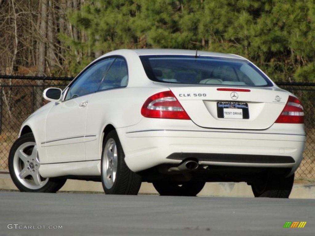 2004 CLK 500 Coupe - Alabaster White / Stone photo #4