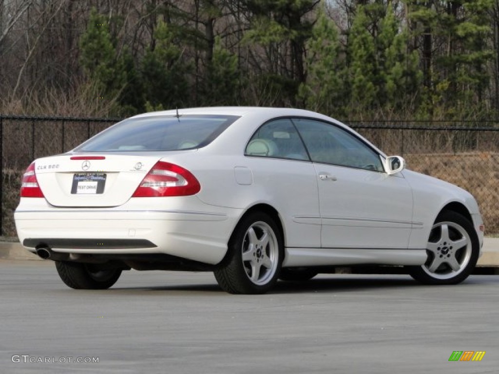 2004 CLK 500 Coupe - Alabaster White / Stone photo #5