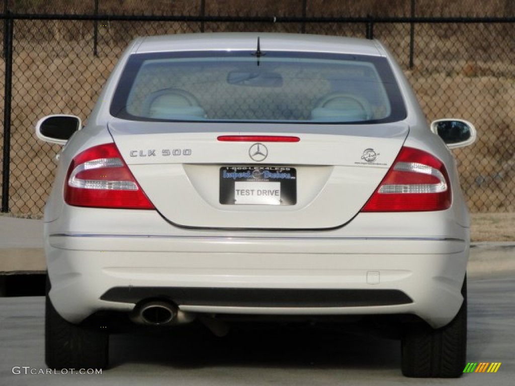 2004 CLK 500 Coupe - Alabaster White / Stone photo #8