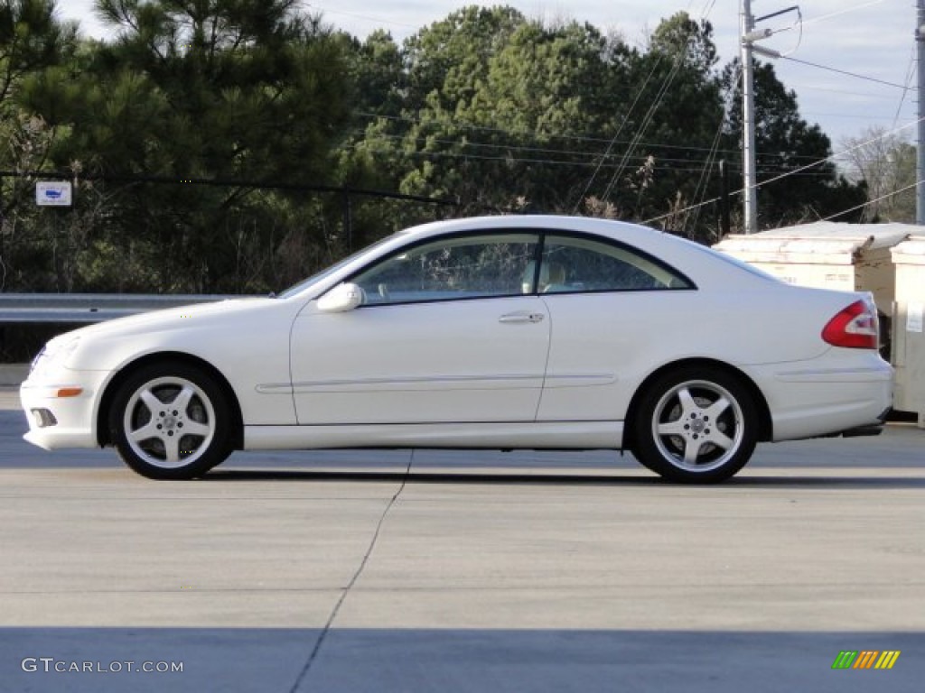 2004 CLK 500 Coupe - Alabaster White / Stone photo #9
