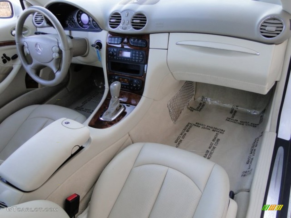 2004 CLK 500 Coupe - Alabaster White / Stone photo #14