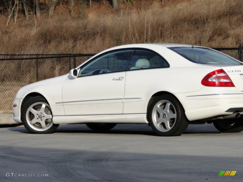 2004 CLK 500 Coupe - Alabaster White / Stone photo #23