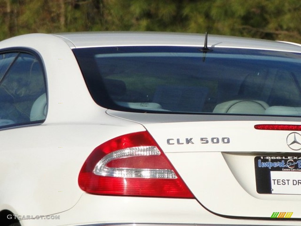 2004 CLK 500 Coupe - Alabaster White / Stone photo #25