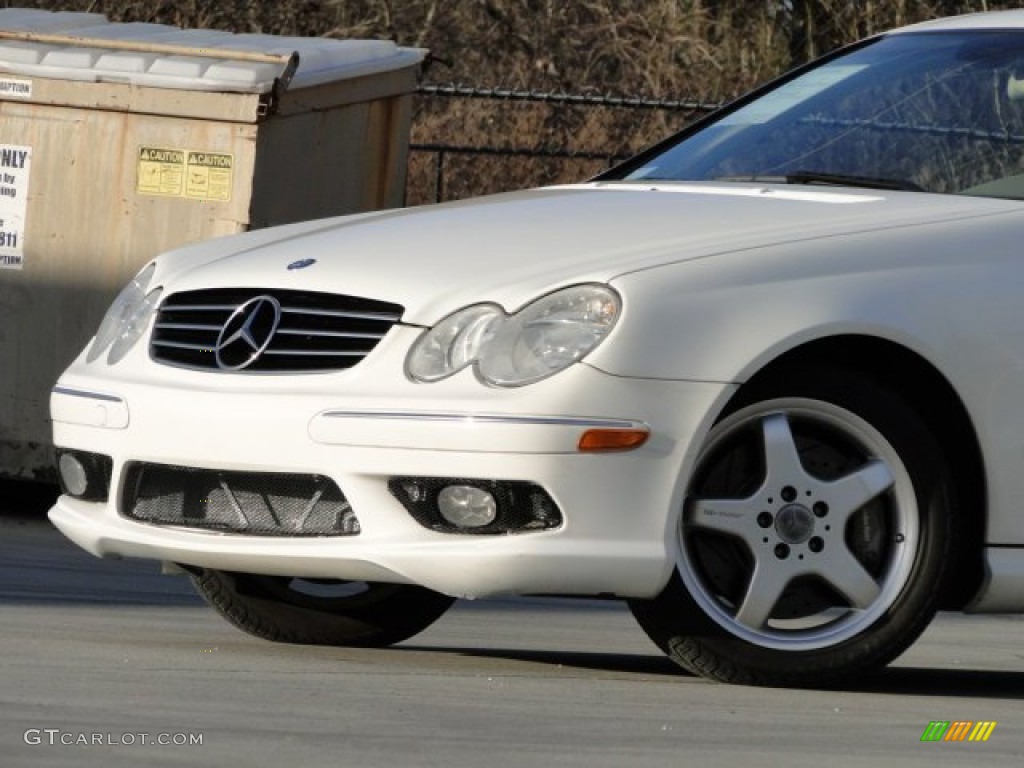 2004 CLK 500 Coupe - Alabaster White / Stone photo #28