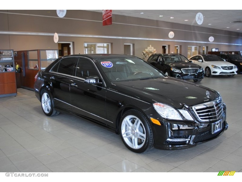 2013 E 550 4Matic Sedan - Black / Black photo #1