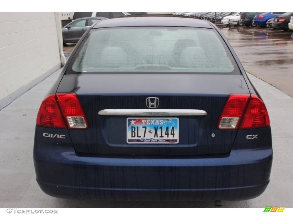 2003 Civic EX Sedan - Eternal Blue Pearl / Gray photo #3