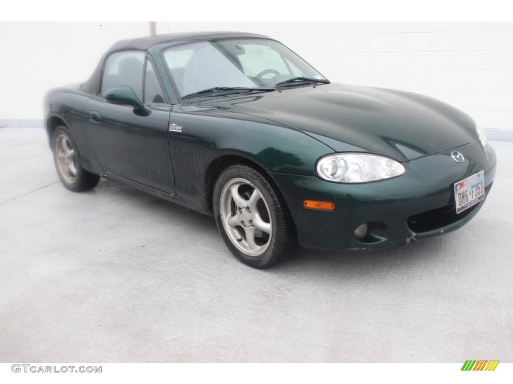2001 MX-5 Miata LS Roadster - Emerald Green Mica / Black photo #1
