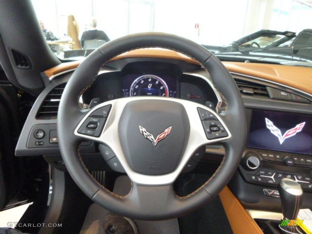2014 Chevrolet Corvette Stingray Convertible Kalahari Steering Wheel Photo #90493412