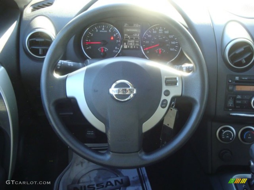 2011 Rogue S AWD - Pearl White / Black photo #18