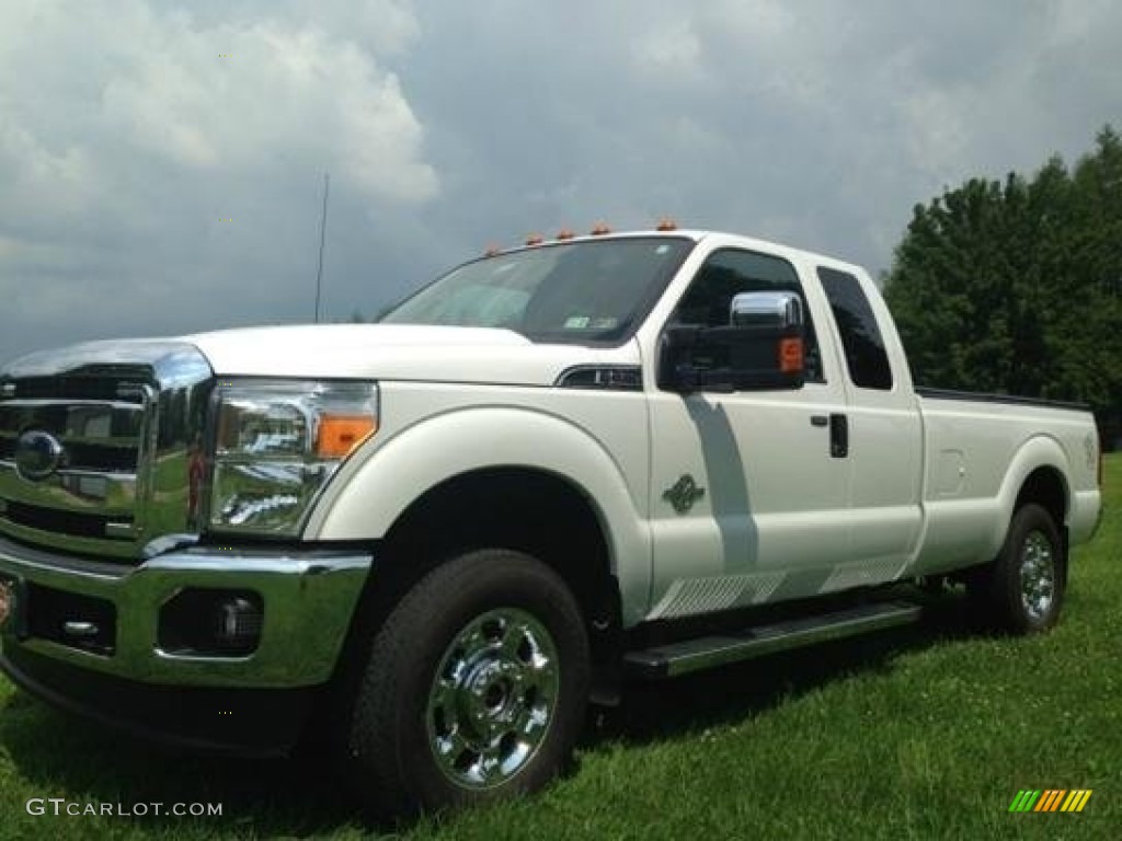 2012 F250 Super Duty XLT SuperCab 4x4 - Oxford White / Steel photo #3