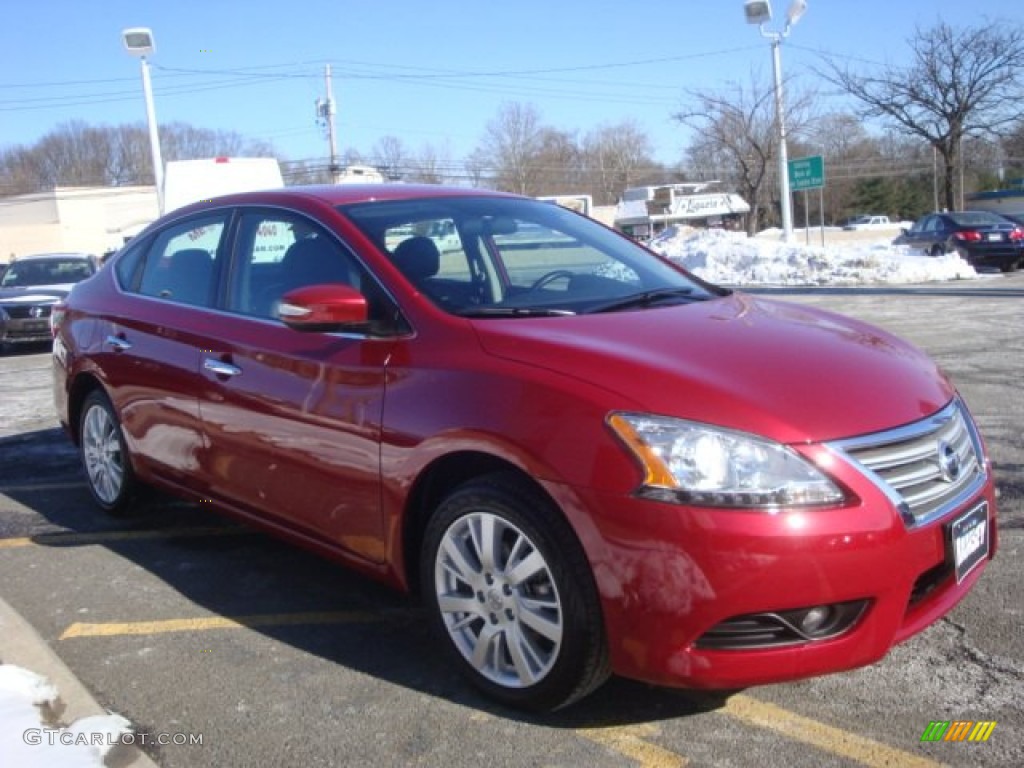 2013 Sentra SL - Red Brick / Charcoal photo #3