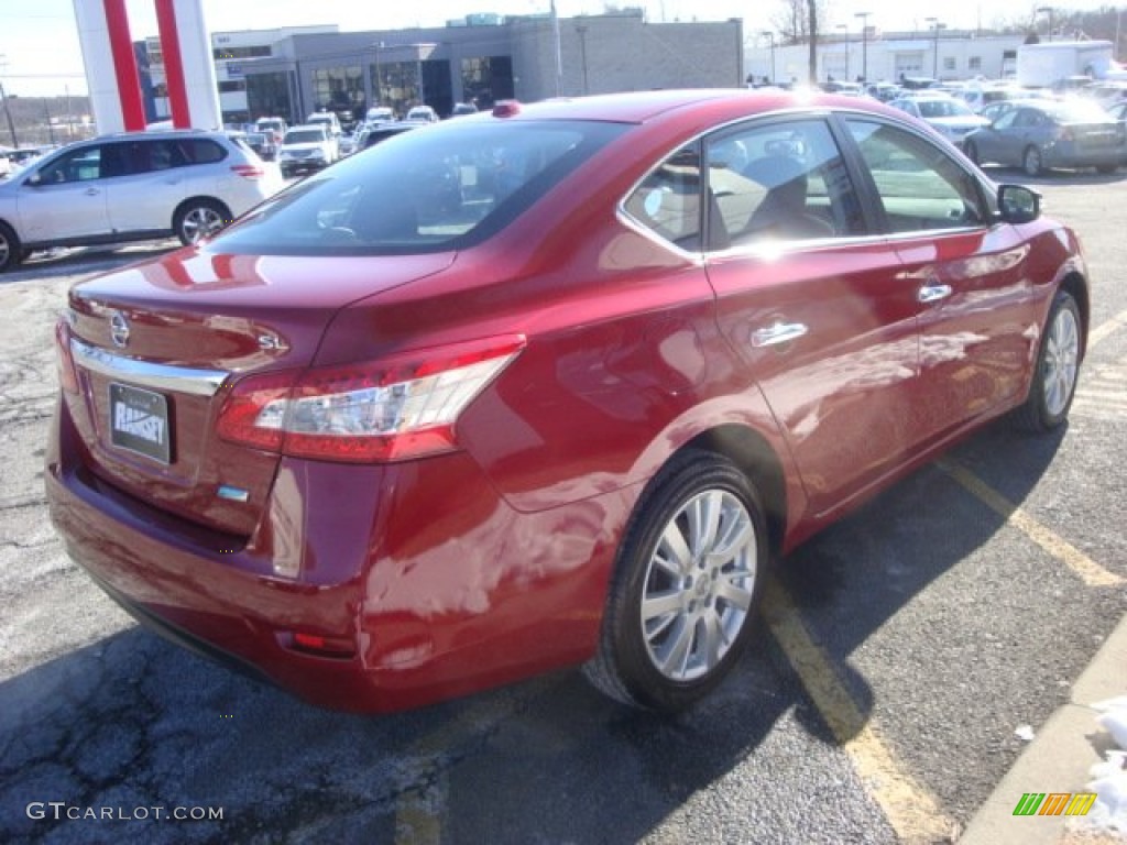 2013 Sentra SL - Red Brick / Charcoal photo #5