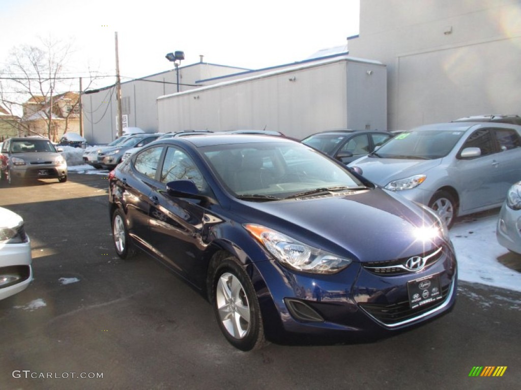 2011 Elantra GLS - Indigo Blue Pearl / Gray photo #1