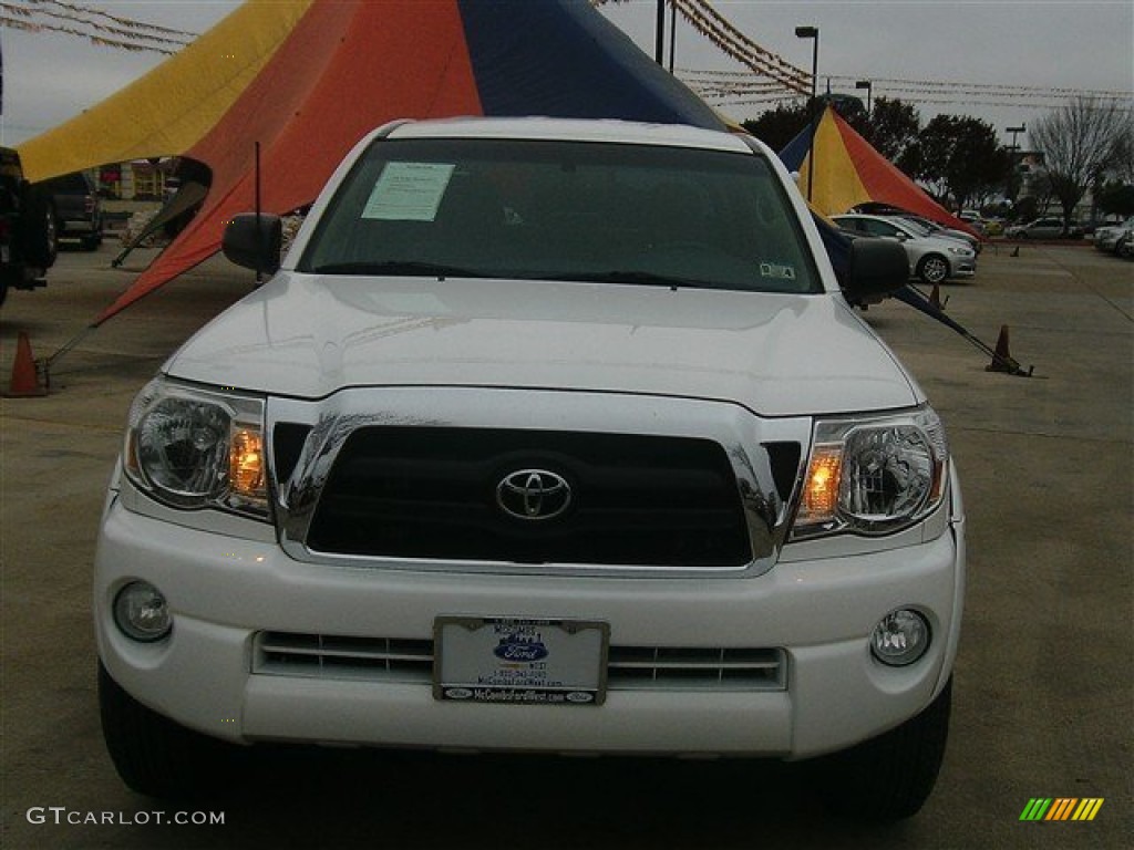 2009 Tacoma V6 PreRunner TRD Double Cab - Super White / Sand Beige photo #1