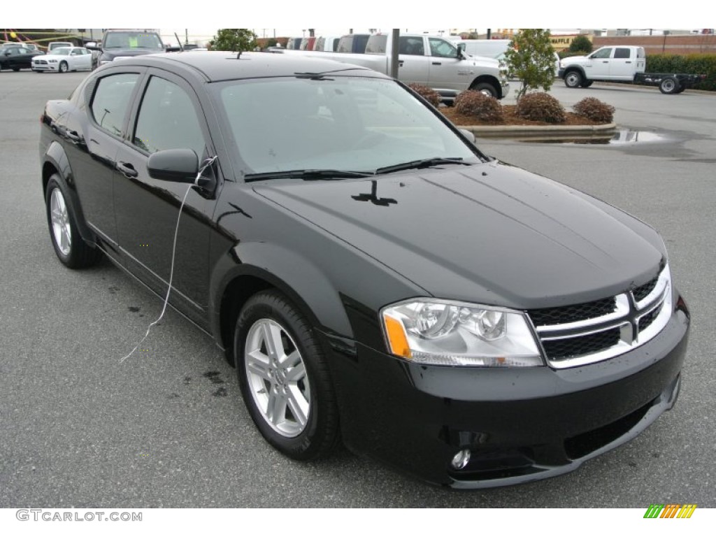 2013 Avenger SXT V6 - Black / Black/Light Frost Beige photo #2