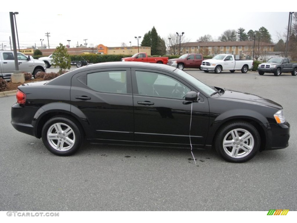 2013 Avenger SXT V6 - Black / Black/Light Frost Beige photo #3