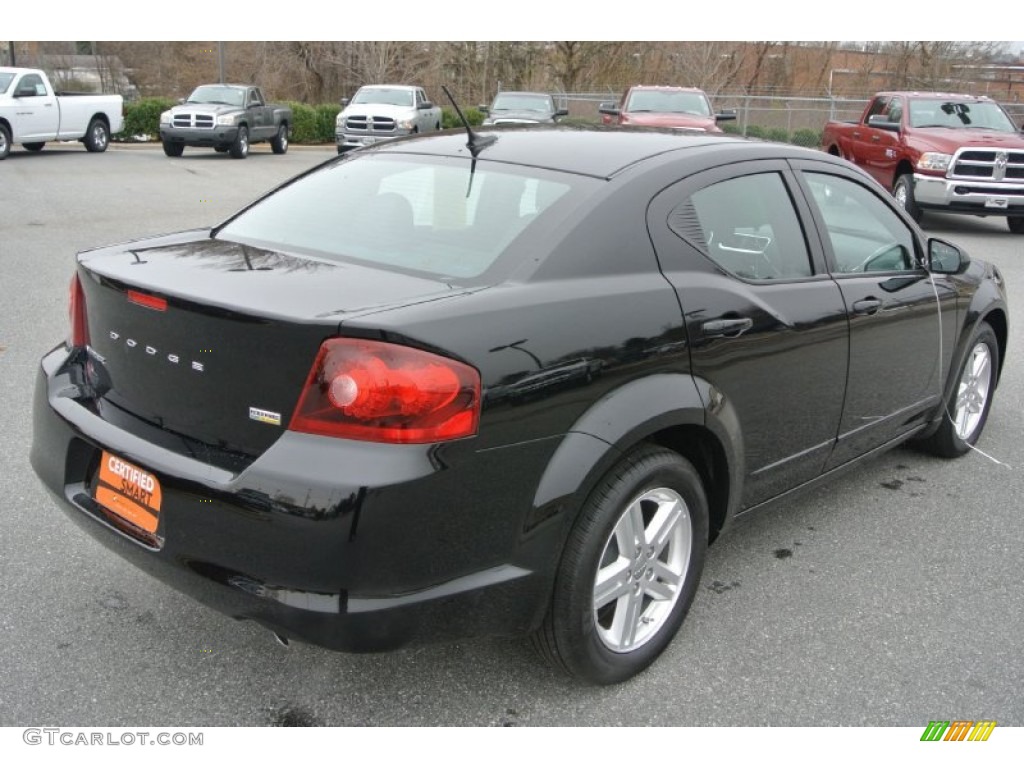 2013 Avenger SXT V6 - Black / Black/Light Frost Beige photo #4