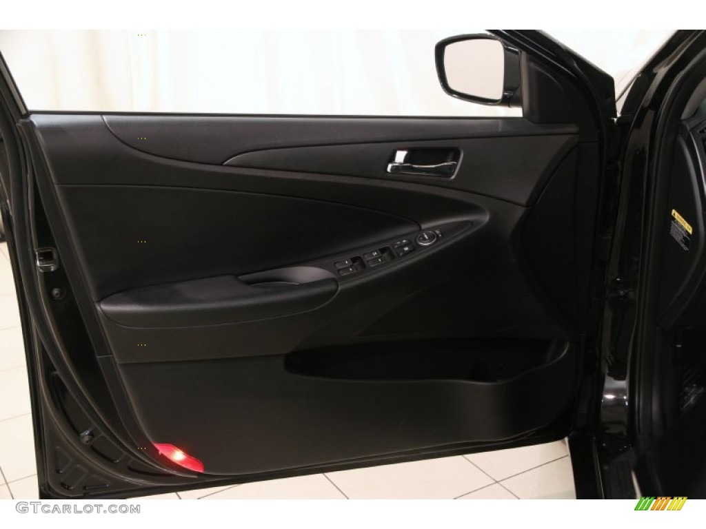 2012 Sonata SE 2.0T - Midnight Black / Black photo #4