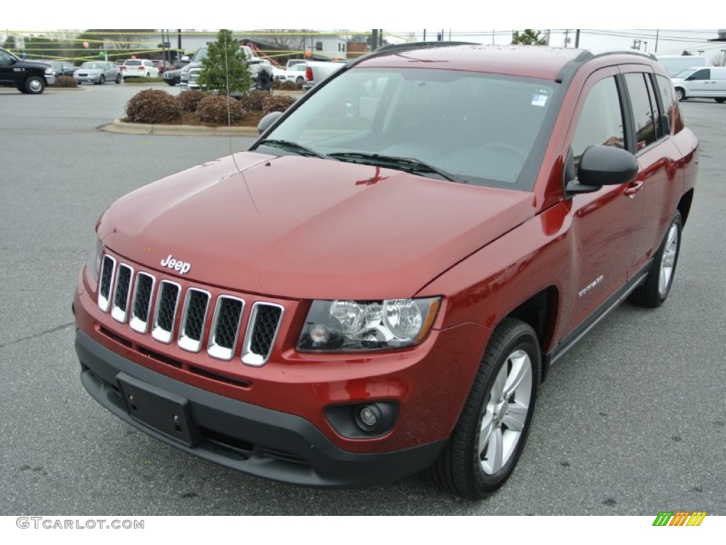 Deep Cherry Red Crystal Pearl Jeep Compass