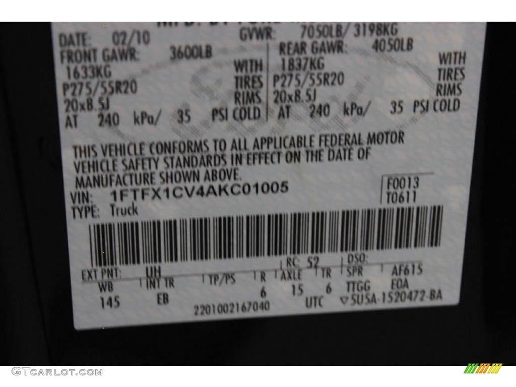 2010 F150 Lariat SuperCab - Tuxedo Black / Black photo #42