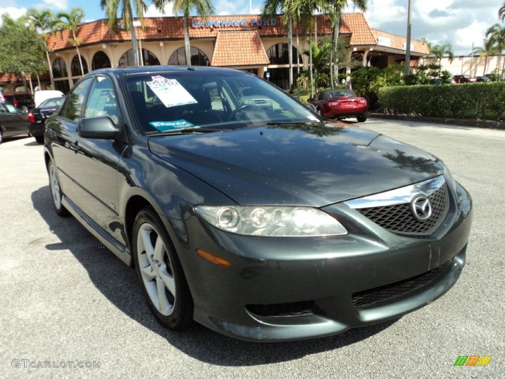 2004 MAZDA6 s Sedan - Steel Gray Metallic / Black photo #2