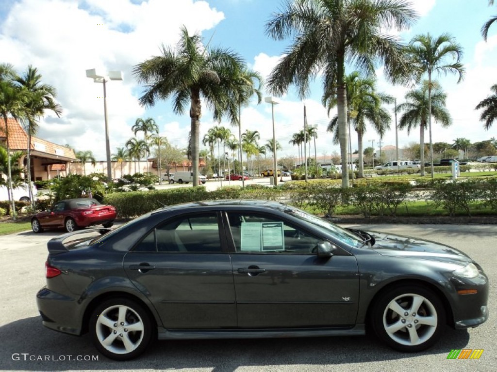 2004 MAZDA6 s Sedan - Steel Gray Metallic / Black photo #5