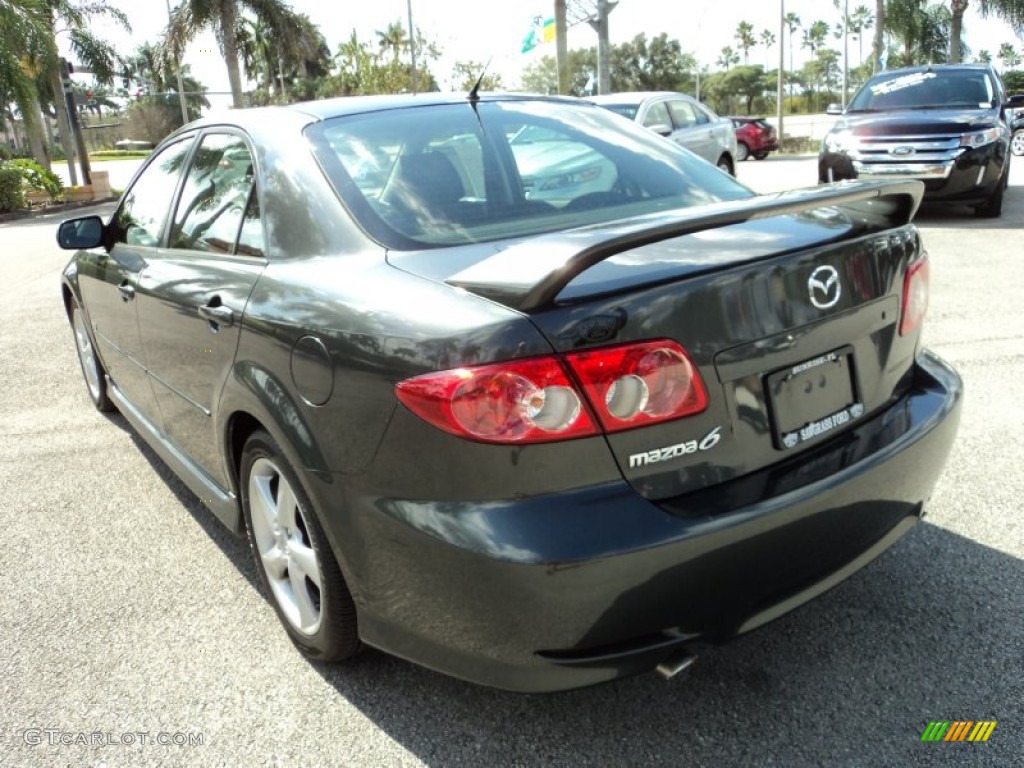 2004 MAZDA6 s Sedan - Steel Gray Metallic / Black photo #9