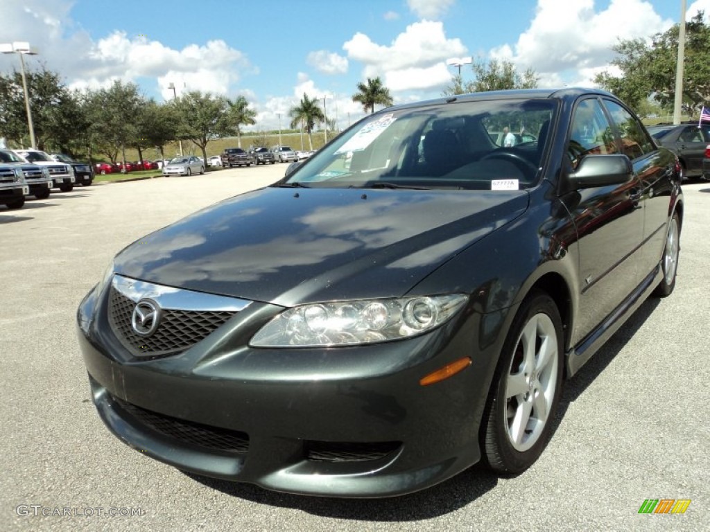 2004 MAZDA6 s Sedan - Steel Gray Metallic / Black photo #14