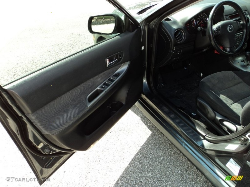 2004 MAZDA6 s Sedan - Steel Gray Metallic / Black photo #17