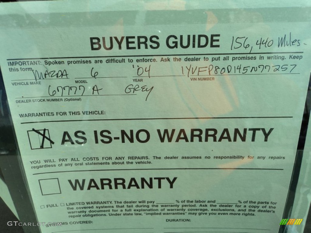 2004 MAZDA6 s Sedan - Steel Gray Metallic / Black photo #35