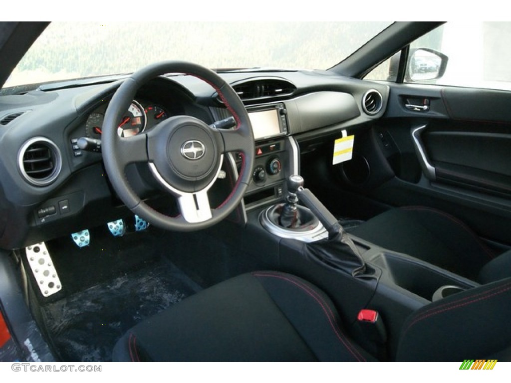Black/Red Accents Interior 2014 Scion FR-S Standard FR-S Model Photo #90512907