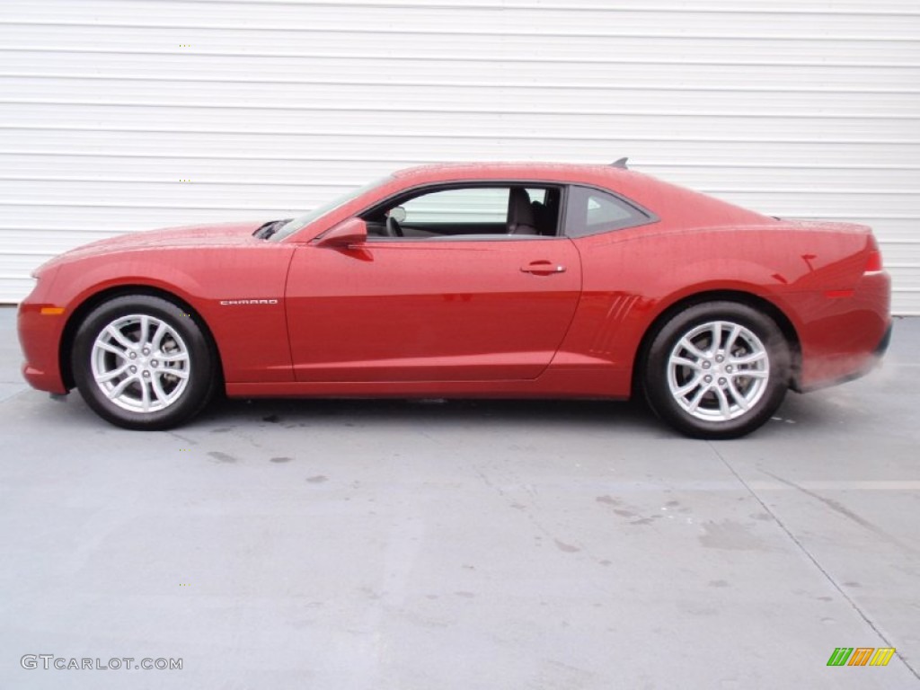 2014 Camaro LS Coupe - Crystal Red Tintcoat / Gray photo #5