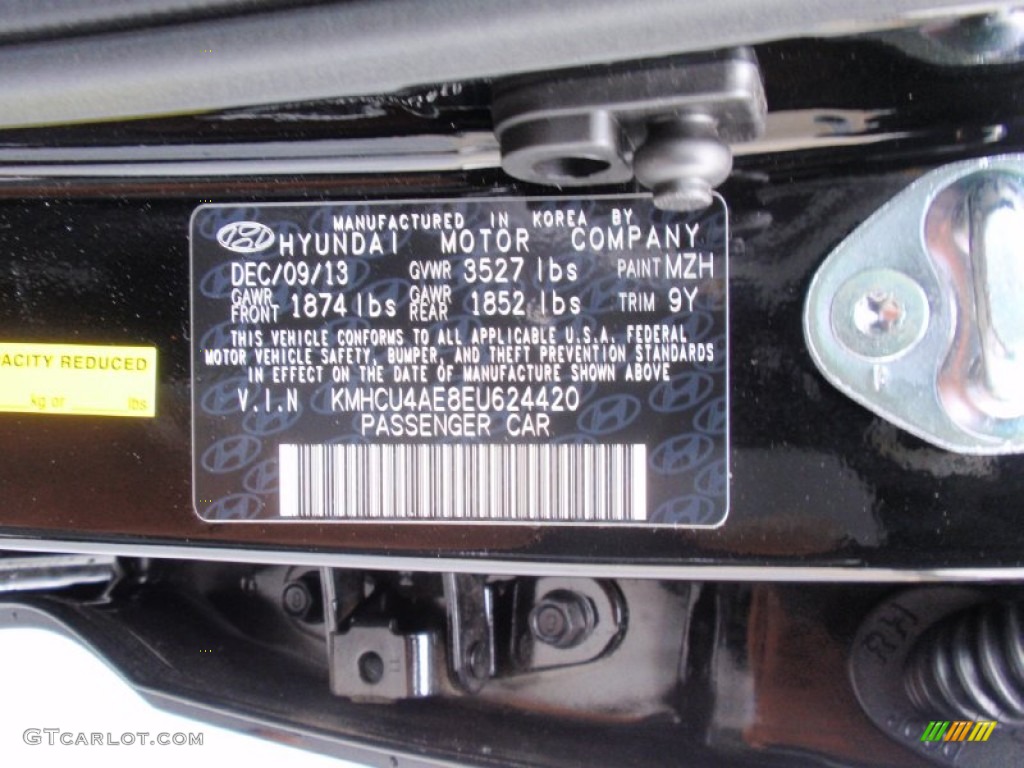 2014 Accent Color Code MZH for Ultra Black Photo #90519861