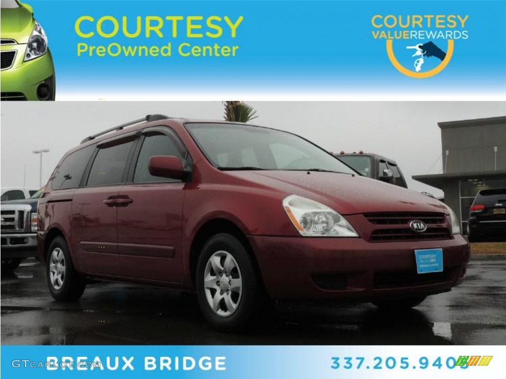 2008 Sedona LX - Claret Red Metallic / Gray photo #1