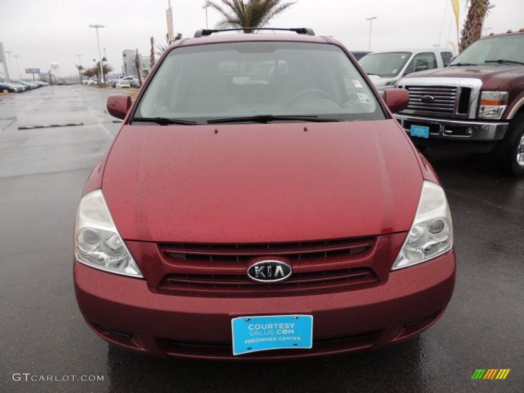 2008 Sedona LX - Claret Red Metallic / Gray photo #2