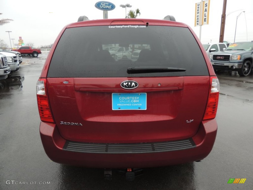 2008 Sedona LX - Claret Red Metallic / Gray photo #3