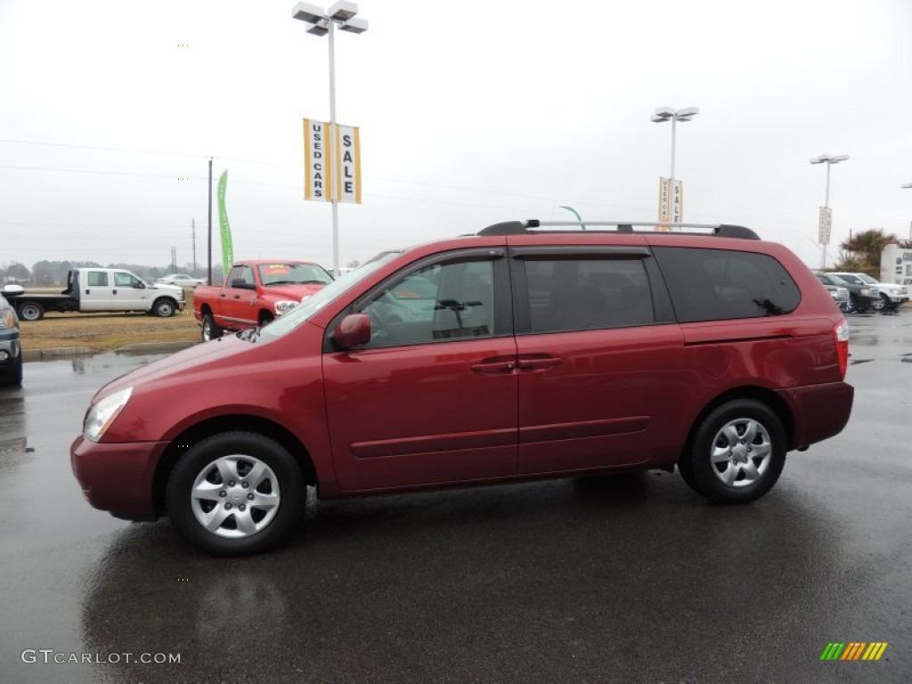 2008 Sedona LX - Claret Red Metallic / Gray photo #5