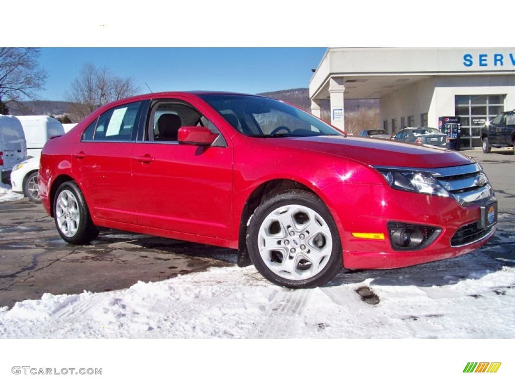 2011 Fusion SE V6 - Red Candy Metallic / Charcoal Black photo #22