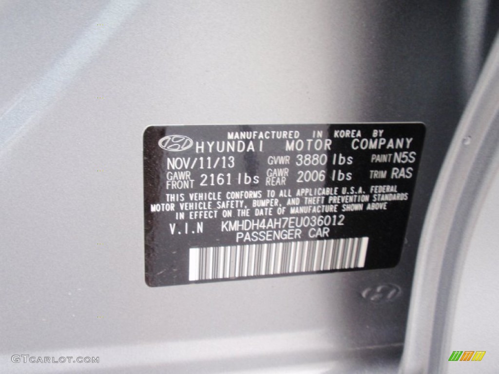2014 Elantra Sport Sedan - Titanium Gray Metallic / Gray photo #34