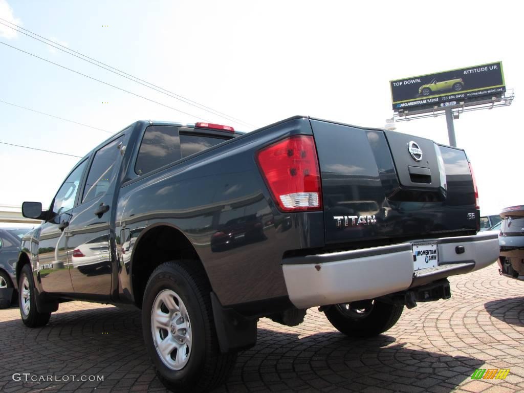 2007 Titan SE Crew Cab 4x4 - Deep Water Blue/Green / Graphite Black/Titanium photo #3