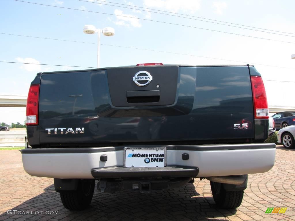 2007 Titan SE Crew Cab 4x4 - Deep Water Blue/Green / Graphite Black/Titanium photo #4