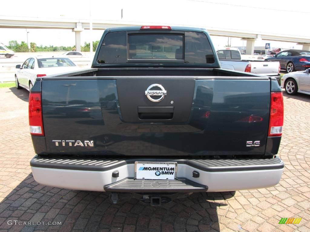 2007 Titan SE Crew Cab 4x4 - Deep Water Blue/Green / Graphite Black/Titanium photo #12