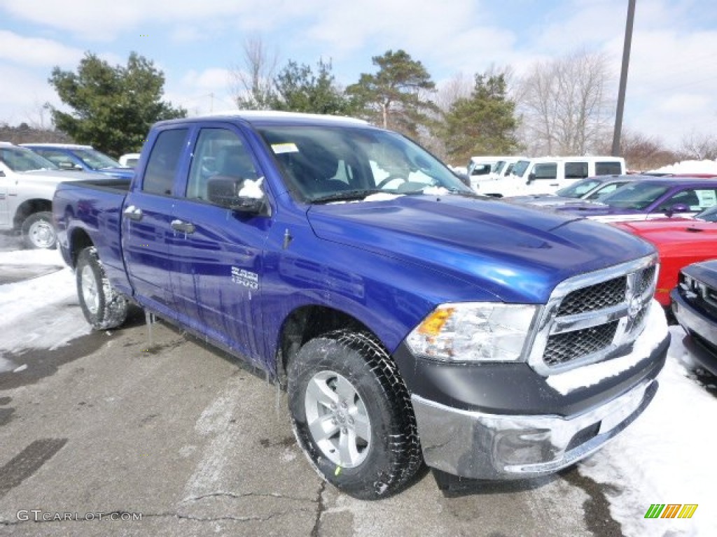 Blue Streak Pearl Coat 2014 Ram 1500 Tradesman Quad Cab 4x4 Exterior Photo #90530444