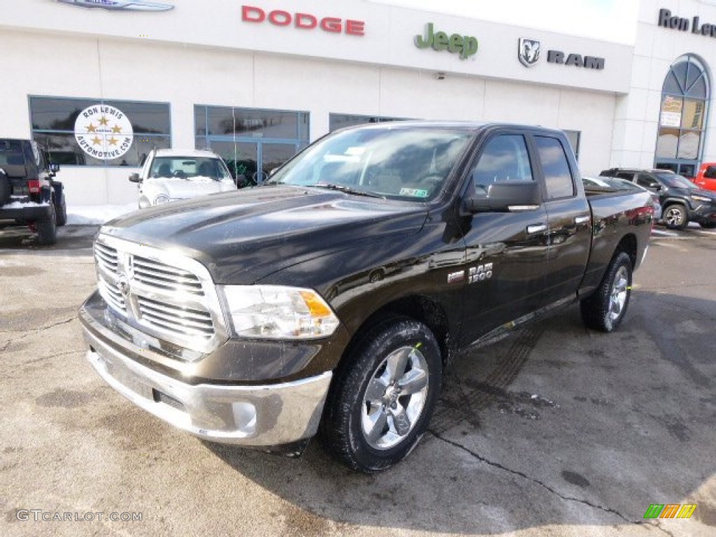 2014 1500 Big Horn Quad Cab 4x4 - Black Gold Pearl Coat / Black/Diesel Gray photo #2