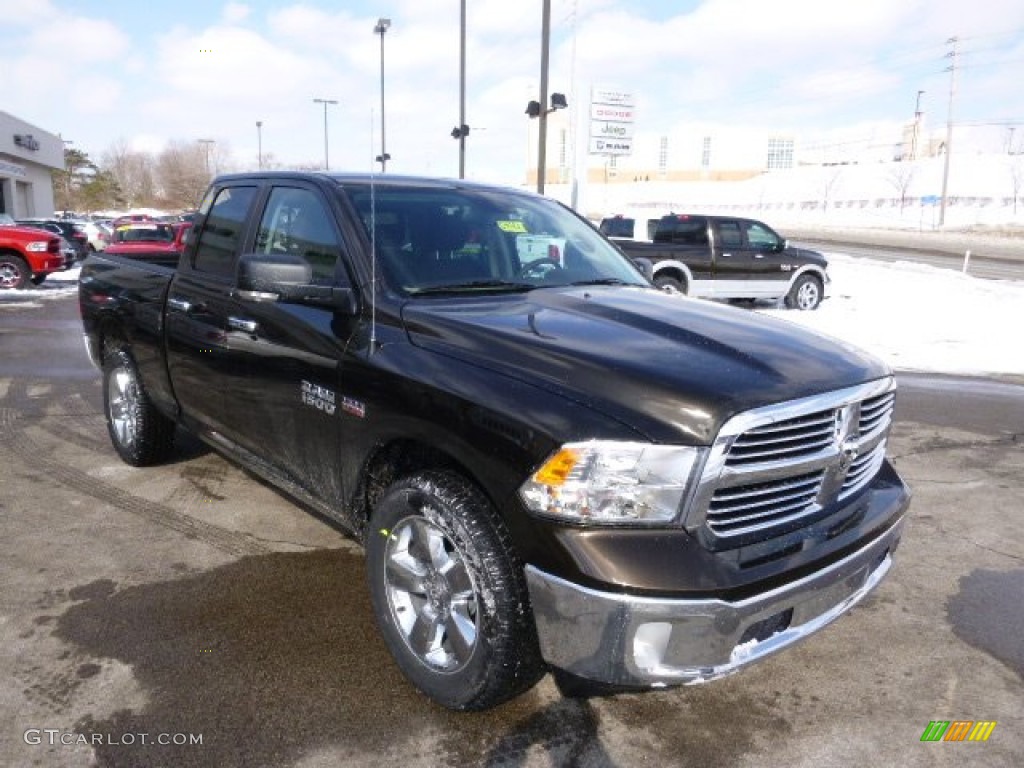 2014 1500 Big Horn Quad Cab 4x4 - Black Gold Pearl Coat / Black/Diesel Gray photo #4