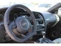 2014 Audi RS 5 Lunar Silver/Rock Gray Interior Steering Wheel Photo