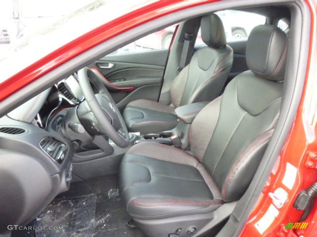 GT Black/Ruby Red Interior 2014 Dodge Dart GT Photo #90536207