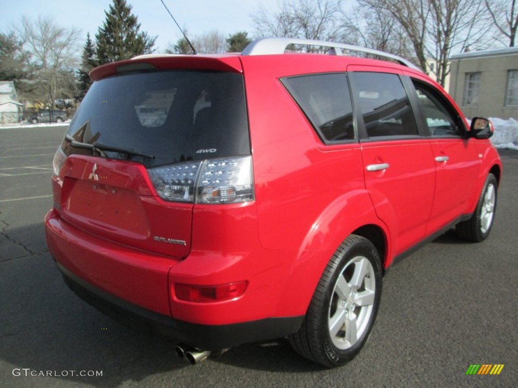 2007 Outlander XLS 4WD - Phoenix Red / Black photo #7